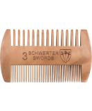 Three swords - beard Barba for the demanding and daily beard care with two different dentures for each beard type brand quality made of robust peach wood (8688) Bartkamm "Barba" - Buy Online on SooperMarket.com