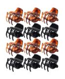 12 Medium Hair Claw Clips - No-Slip Grip for Women & Girls | Black & Brown - Buy Online on SooperMarket.com