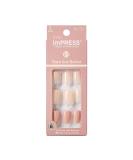 KISS imPRESS No Glue Mani Press On Nails - Nude Short Squoval Shape 30 Nails + Accessories | Buy Online Internationally - Buy Online on SooperMarket.com