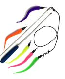 Pet Fit For Life Cat Toy - 5 Piece Worms Teaser and Exerciser for Interactive Play with Cat and Kitten - Buy Online on SooperMarket.com