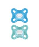 MAM Comfort Schnuller Set of 2 - Lightweight Silicone Baby Pacifiers for Newborns 0-3 Months - Soft Skinsoft Design & Pacifier Box - Blue - Buy Online on SooperMarket.com