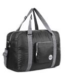 Wandf Foldable Travel Duffel Bag Luggage Sports Gym Water Resistant Nylon A-Black - Buy Online on SooperMarket.com