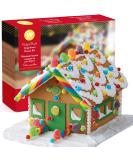Gingerbread House Kit Build & Decorate It Yourself, Holiday Fun Activity - Includes House Panels, 4 Types of Candies, Icing, Decorating Bag & Tip, Fondant, Bundled With Fun Holiday Stickers 1 - Buy Online on SooperMarket.com