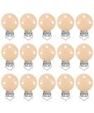 15 Pieces Baby Pacifier Clips Wooden Dummy Clips Soother Wood for Attached to Clothes and Baby Suspender Soother Clasps - Buy Online on SooperMarket.com