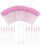 300pcs Disposable Mascara Wands SenRocc Eyelash Brush Spoolies - Crystal Pink Beauty Kit for Extensions & Makeup - Buy Online on SooperMarket.com