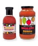 Nomato Bundle Pack: Tomato-Free Marinara Pasta Sauce (24 oz) + All-Natural Ketchup (12 oz) - Buy Online on SooperMarket.com