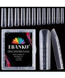 EBANKU 120pcs Clear Full Cover Dual Nail System Form Shape Flat Acrylic Nail Extension Tips Nail Art Manicure Tools Smooth - Buy Online on SooperMarket.com
