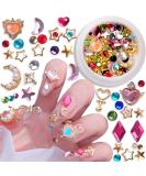 Dornail 3D Star Moon Nail Charms | Colorful Heart Rhinestones | Nail Gems for Nail Art | Geometry Rhinestone Decorations | Nail Kit 1 Box - Buy Online on SooperMarket.com