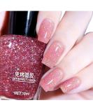 TBeautfave Pink Glitter Nail Polish Glitter Nail Polish Quick Dry Long Lasting Nail Varnish - Water Based No Need Cure Nail Gel Polish Non-Toxic Breathable Nail Polish Home Nail Art 23 - Buy Online on SooperMarket.com