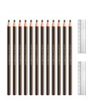 Sumeitang 12 Pcs Dark Brown Eyebrow Pencil Set for Tattoo Makeup and Microblading - Waterproof and Durable Permanent Eyebrow Liners - Buy Online on SooperMarket.com