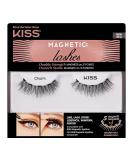 KISS Magnetic Lashes Charm - Wind Resistant, Dermatologist Tested, Last Up To 16 Hours - 1 Pair of Synthetic False Eyelashes - Buy Online on SooperMarket.com