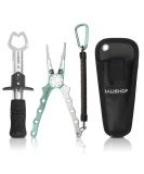 HAUSHOF Aluminum Fishing Pliers and Fish Lip Gripper  Stainless SteelÂ Multi-Function Fishing Pliers Hook Remover with Tungsten Carbide Cutters  Coiled Lanyard and Sheath - Buy Online on SooperMarket.com