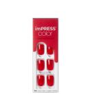 KISS imPRESS Reddy or Not Short Length Press-On Nails w/ PureFit Technology - Includes Prep Pad, Mini Nail File, Cuticle Stick - 30 Fake Nails - Buy Online on SooperMarket.com