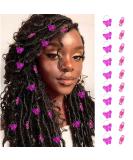 Formery Butterfly Hair Jewels for Braids Pink Butterflies Spiral Loc Jewelry for Hair African Coiling Dreadlock Accessories for Black Women(20PCS) - Buy Online on SooperMarket.com