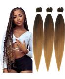 Xusuperb 30-Inch Ombre Braiding Hair Extensions - Pre-Stretched Kanekalon Soft Knotless Yaki Texture 3 Packs (T1B/30/27#) for Easy Braids - Buy Online on SooperMarket.com