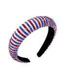 NVENF 4th of July Headbands for Women Red Blue White Crystal Rhinestone Padded Headbands American Flag Patriotic Headbands 4th of July Hair Accessory Gifts (Flag Color) - Buy Online on SooperMarket.com