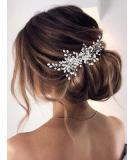 Catery Rhinestone Bridal Hair Comb - Silver Wedding Hair Piece for Women and Girls - Buy Online on SooperMarket.com