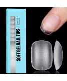 TOMICCA Extra Short Oval Nail Tips - Clear French Acrylic False Nails (240 Pcs) - Buy Online on SooperMarket.com