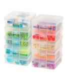 IRIS USA Small Plastic Hobby Art Craft Supply Organizer Storage Box with Snap-Tight Closure Latch, 10 Pack, Art Satchel Storage Case for Ribbons, Beads, Sticker, Yarn, and Ornaments, Stackable, Clear Small - 10 Pack - Buy Online on SooperMarket.com