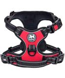 POPOT No pull dog harness front reflective pet vest for dogs with simple control handle and back perfect for daily training walking running (red m) m red - Buy Online on SooperMarket.com