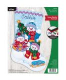 Bucilla Felt Applique Christmas Stocking Kit - Snow Family Portrait - 18 - Buy Online on SooperMarket.com
