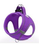 Joyal dog harness reflective soft padded dog dishes Air-Mesh breathable breast dishes for cat puppies small dogs XXS purple XXS breast: 31-34cm purple - Buy Online on SooperMarket.com
