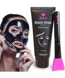The original - Soena Black Mask + Mask brush |XXL Tube 100 ml |Removed blackheads - peel -off mask - against impure skinWith activated carbon |Black mask to pull off - blackhead mask - Buy Online on SooperMarket.com