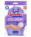 Spontex Extra Comfort premium household gloves with soft textile lining ideal for all cleaning work in the household 30 C washable size L (8-8.5) 1 pair purple L Extra Comfort - Buy Online on SooperMarket.com