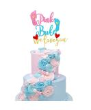 Arthsdite 1Pc Pink or Blue We Love You Cake Topper with Footprint Gender Reveal Cake Decorations for Baby Shower Gender Reveal Theme Kids Boys Girls Birthday Party Decoration Supplies Pink Or Bule Cake Topper - Buy Online on SooperMarket.com