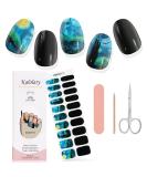 Kalolary Van Gogh's Starry Night Semi Cured Gel Nail Stickers, Starry Sky Full Wrap Nail Gel Polish Strips, Brighter and Waterproof Adhesive Real Gel Nail Polish Stickers for Birthday Gift(UV/LED Lamp Required) - Buy Online on SooperMarket.com