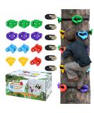 TOPNEW 12 Ninja Tree Climbing Holds for Kids Climber Adult Climbing Rocks with 6 Ratchet Straps for Outdoor Ninja Warrior Obstacle Course Training - Buy Online on SooperMarket.com