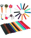 UPINS 1000PCS Wax Craft Sticks Bendable Sticky Wax Yarn Sticks in 13 Colors with Blue Storage Bag for Kids DIY Art Supplies - Buy Online on SooperMarket.com