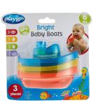 Playgro bathing boats 3-pc.- water toys - baby toys - toy - toddler - baby water toys - baby boats - colored bathing boats - Buy Online on SooperMarket.com