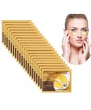 20 Pairs Crystal Collagen 24k Gold Eye Gel Pads - Anti-Aging, Dark Circles, Puffy Eyes, Hydrating & Soothing - Buy Online on SooperMarket.com