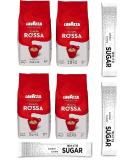 Lavazza Qualita Rossa Arabica and Robusta Medium Roast Coffee Beans 4 x1 kg FREE SUGAR SACHETS  - Buy Online on SooperMarket.com