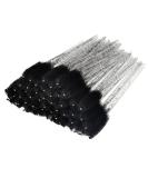 Rofitbest Disposable Crystal Eye Brush - 50pcs Black Mascara & Eyelash Applicator Sticks for Perfect Eye Makeup - Buy Online on SooperMarket.com