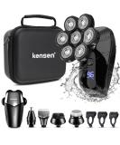 7D Head Shaver for Men - KENSEN 5 in 1 USB Rechargeable Electric Razor & Grooming Kit - Buy Online on SooperMarket.com