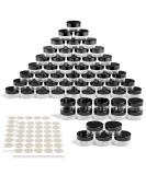 Newan 60 Pieces Transparent Jars with Screw Caps - Ideal for Makeup Creams Lotions - 10G 10ml Empty Can with Stickers - Black Mini Crowds - Buy Online on SooperMarket.com