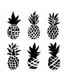 Dopetattoo 6 Sheets Temporary Pineapple Black Sketch Hawaiian Stamp Tattoos for Men and Women - Perfect for Neck, Arm, and Chest - Buy Online on SooperMarket.com