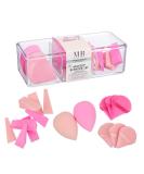 Expressions 16pc Makeup Blender Set - Pink Beauty Sponges Wedges & Organizer for Flawless Makeup Application | Assorted Blenders - Shop Internationally - Buy Online on SooperMarket.com