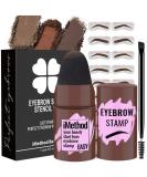 iMethod Eyebrow Stamp and Eyebrow Stencil Kit - Eyebrow Stamp and Shaping Kit for Perfect Brow  Eye Brow Shaping Kit  Long-lasting  Light Brown 05 Light Brown - Buy Online on SooperMarket.com