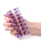16 PCs Purple Gel Nail Polish Stickers - Full Wrap Nail Strips for Women & Girls | Cured Gel Nail Decoration (BSG-0329 Starry Sky) - Buy Online on SooperMarket.com