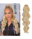 Feshfen 60cm Synthetic Wavy Curly Ponytail Hair Extension - Blonde & Bleach Blonde Options for Women - Buy Online on SooperMarket.com