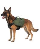 OneTigris CAMELUS Dog Backpack for M/L Size Dogs - Tear-Resistant Hiking & Camping Gear in Ranger Green - Buy Online on SooperMarket.com