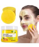Turmeric Cleansing Pads - Exfoliating Face Pads for Dark Spots | Gentle Cleanser for All Skin Types | 50 Count - Buy Online on SooperMarket.com