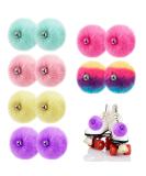 Roller Skate Pom Poms with Bells - 12pcs Tie-on Ice Skate Pompom Puff Balls, Fluffy Faux Rabbit Fur Quad Roller Skate Accessories with Shoelace for Women Girls Kids Adult (3.1", 6Colors) - Buy Online on SooperMarket.com