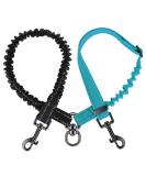 Buy NASJAC Double Dog Leash - No Tangle 360 Rotatable Adjustable Bungee Reflective Leash for Small Medium & Large Dogs - 2-Color Black & Aquamarine - Buy Online on SooperMarket.com