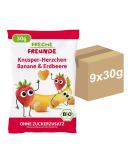 FRECHE FREUNDE Organic Puffed Corn with Banana & Strawberry | Vegan Gluten-Free 30g (Pack of 9) - Shop Internationally - Buy Online on SooperMarket.com
