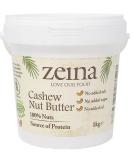 Zeina Cashew Butter (1Kg) - Roasted Smooth Cashew Nut Butter with Source of Protein Vegan Approved and Gluten-Free for Healthy Snacks Home Cooking and Baking - Buy Online on SooperMarket.com