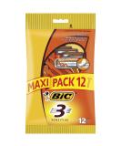 BIC 3 Sensitive Men's Razors - Maxi Pack of 12 | International Shipping Available - Buy Online on SooperMarket.com